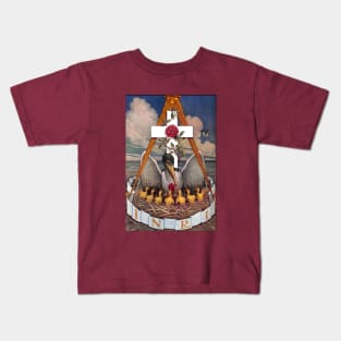 The Rosicrucian Symbolic Pelican Feeds Spiritual Wisdom to its Brood Kids T-Shirt